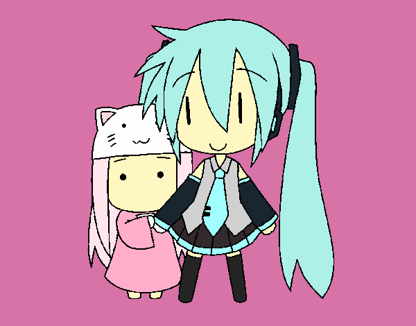 Miku y Kasane Chibi