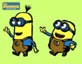 Dibujo Minions - Tom y Dave pintado por rubiabg1