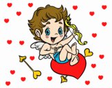 Dibujo Niño Cupido pintado por truk