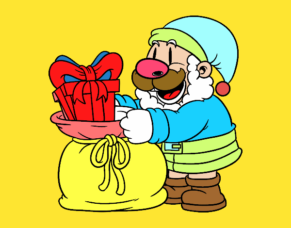 Santa Claus ofreciendo regalos