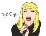 Dibujo Taylor Swift cantando pintado por Swiftie
