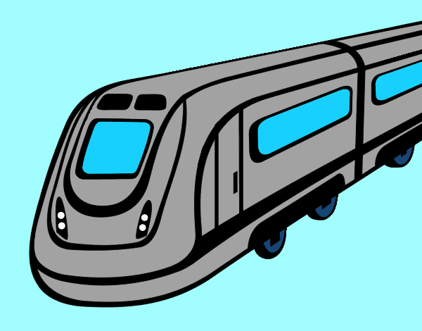 Dibujo Tren de alta velocidad pintado por alexsaez