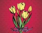 Dibujo Tulipanes con lazo pintado por Letty25