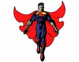 Dibujo Un Super héroe volando pintado por JOSE122200