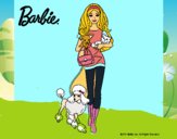 Dibujo Barbie con sus mascotas pintado por Mitsy 