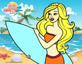 Barbie va a surfear