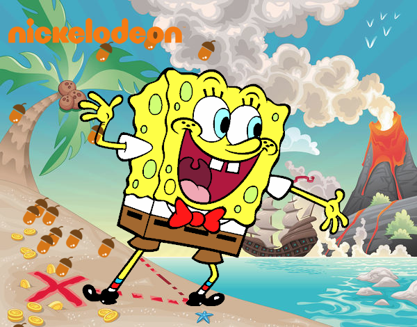 Bob Esponja saludando