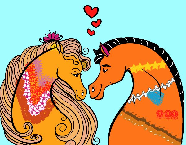 Caballos enamorados