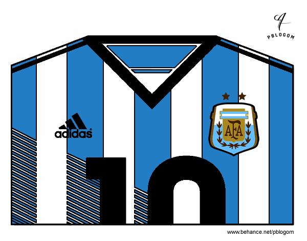 Camiseta del mundial de fútbol 2014 de Argentina