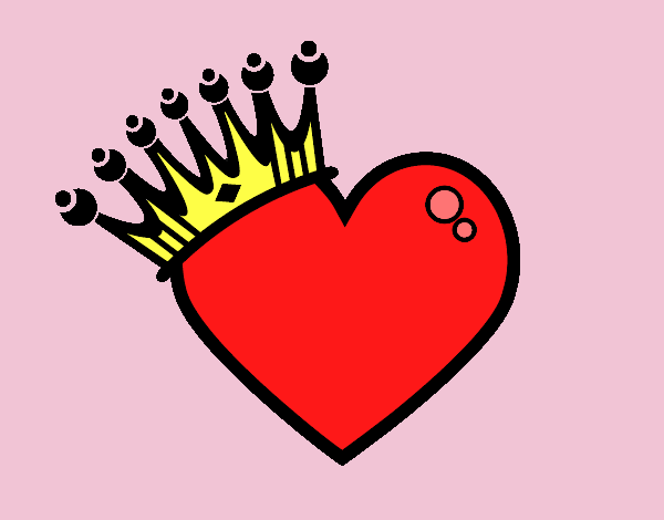 Dibujo Corazón coronado pintado por LunaLunita