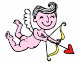 Cupido contento con flecha