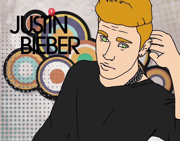 Dibujo Justin Bieber estrella del POP pintado por sharith