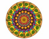 Dibujo Mandala flor con círculos pintado por aike