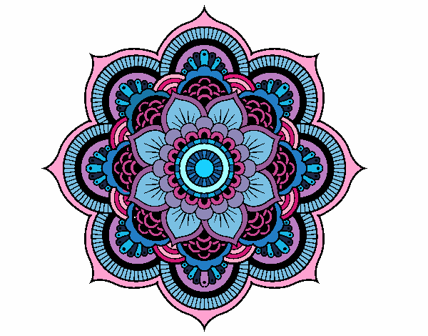 Dibujo de Mandala flor oriental pintado por Velgin20 en  el día  18-01-16 a las 23:23:56. Imprime, pinta o colorea tus propios dibujos!