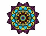 Dibujo Mandala frutal pintado por JUANCHUX