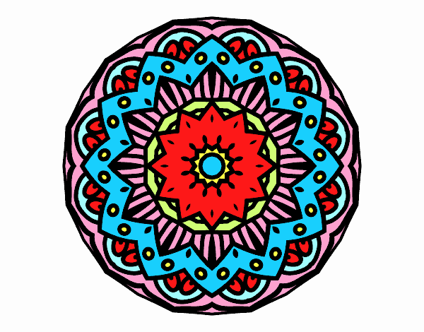 Dibujo Mandala modernista pintado por ALALALAL15