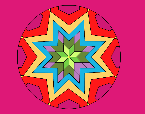 Dibujo Mandala mosaico estrella pintado por Laurita350