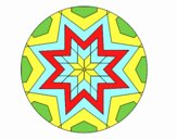 Dibujo Mandala mosaico estrella pintado por ALALALAL15