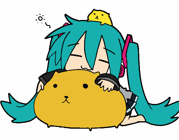 Miku con gatitos