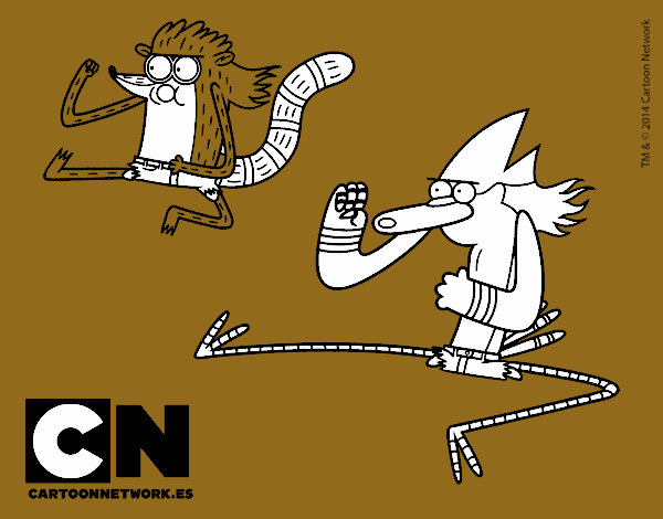 Mordecai y Rigby karatekas