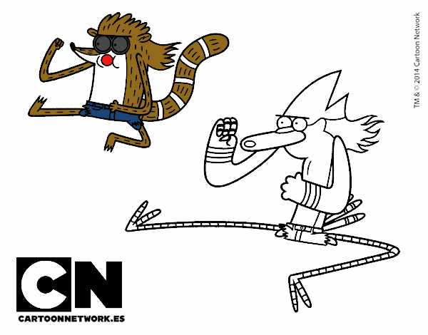 Mordecai y Rigby karatekas