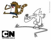 Mordecai y Rigby karatekas