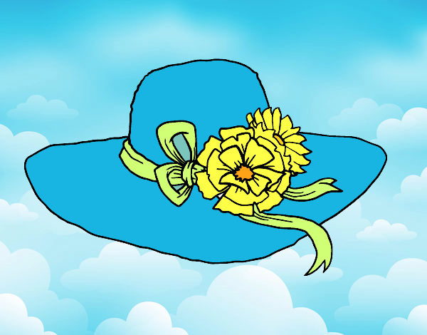 Sombrero con flores