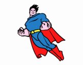 Dibujo Superman volando pintado por ALALALAL15