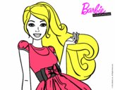 Barbie con su vestido con lazo