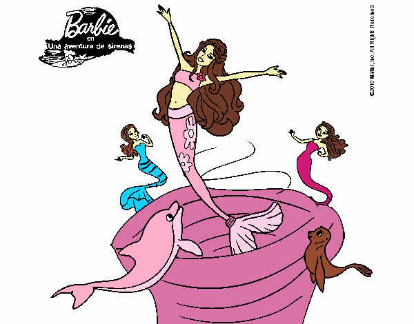 Barbie sirena contenta