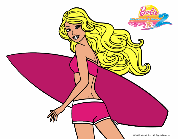 Barbie surfera