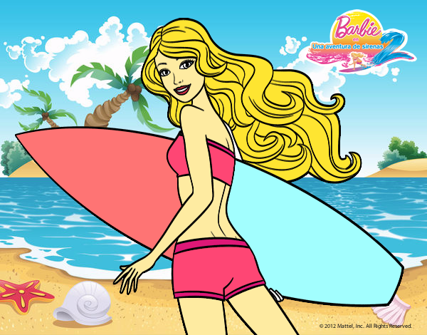 Barbie surfera