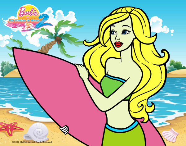 Barbie va a surfear