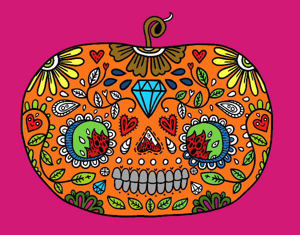 Calabaza del día de los muertos 