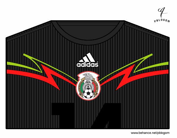 Camiseta del mundial de fútbol 2014 de México