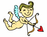 Cupido contento con flecha