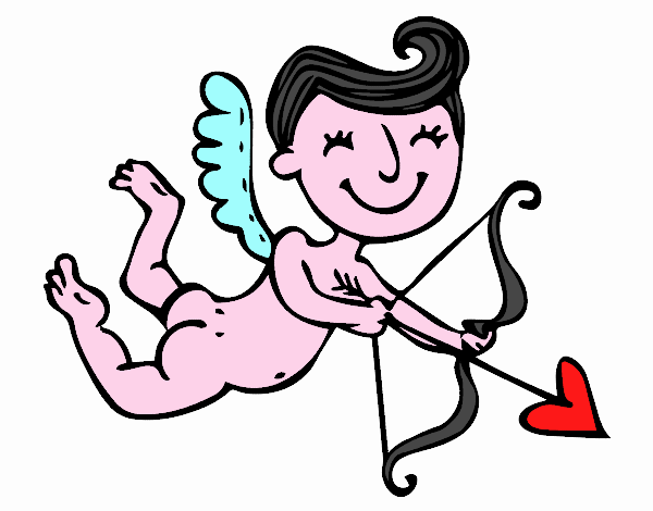 Cupido contento con flecha
