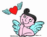 Dibujo Cupido y corazón con alas pintado por ALALALAL15