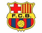 Dibujo Escudo del F.C. Barcelona pintado por hkks