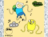 Finn y Jake escuchando música