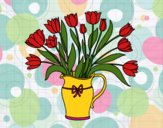 Dibujo Jarrón de tulipanes pintado por LunaLunita