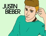 Dibujo Justin Bieber estrella del POP pintado por queyla