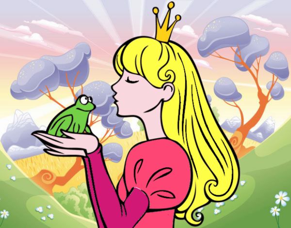 Dibujo La princesa y la rana pintado por leila4321