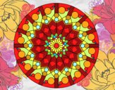 Dibujo Mandala flor con círculos pintado por RMartinez