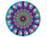 Dibujo Mandala flor con círculos pintado por nemora