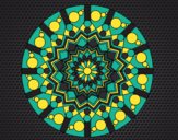 Dibujo Mandala flor con círculos pintado por Yeric12