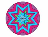 Dibujo Mandala mosaico estrella pintado por pachuracc
