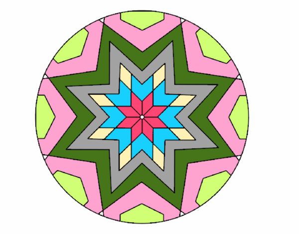 Mandala mosaico estrella