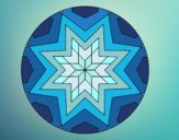 Dibujo Mandala mosaico estrella pintado por sneiker