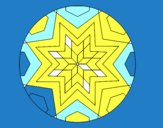 Dibujo Mandala mosaico estrella pintado por macri